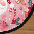 thumbnail image 3 of CURLYOOT Round Rug 3ft Santa Claus Area Rug, Washable Circle Mat Non Slip Floor Carpet Mat, Gingerbread Man Soft Indoor Rugs for Entryway Living Room Dining Room Bedroom, 3 of 7