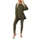 thumbnail image 1 of Conjunto de 2 Piezas para Mujer PRETTYGARDEN Manga Larga Verde Militar, 1 of 8