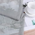 thumbnail image 4 of Yesfashion Sheer Curtains, 2 Panels Leaf Embroidery Sheer Curtains, Textured Solid Grommet Voile Curtains for Living Room Bedroom, 4 of 7