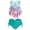 Green, variant on 2 Piece Tankini Swimsuits For Women 2024, Feather Print Push-Up Padded Overlay Flounce Crisscross Bathing Suit Swimwear