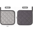 thumbnail image 3 of miduoduo-Kitchen Pot Holders Set Heat Resistant Pure Cotton Potholders Kit Trivets Large Coasters Hot Pads Terry Pot Holders for Everyday Cooking and Baking by 7 x 7 Inch Set of 6 Grey, 3 of 4