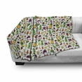 thumbnail image 3 of Alcohol Soft Flannel Fleece Throw Blanket, Doodle Party Beverages Theme with Cocktails Wine Beer Champaigne Martini and Rum, Cozy Plush for Indoor and Outdoor Use, 60" x 80", Multicolor, by Ambesonne, 3 of 6