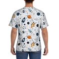thumbnail image 3 of Bixox Men's Cartoon Planets Printed Short Sleeve Skinny Athletic T-Shirt, 3 of 6