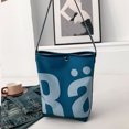thumbnail image 4 of HUISZJ Leather Bucket Bag, Large Capacity Hobo Bag, Stylish Tote Bag Simple Commuting Bag for Work Travel Outdoor (Blue), 4 of 7