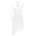 thumbnail image 3 of TiaoBug Girls Latin Jazz Ballet Lyrical Dance Dress Figure Ice Skating Asymmetrical Skirt Leotard Dancewear White 8, 3 of 6