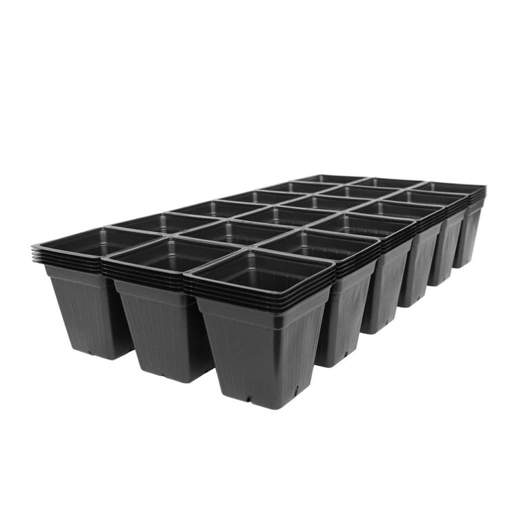 Seedling Tray Plant Grow Pot 3 Pieces With Lid 15 Cavities Garden P