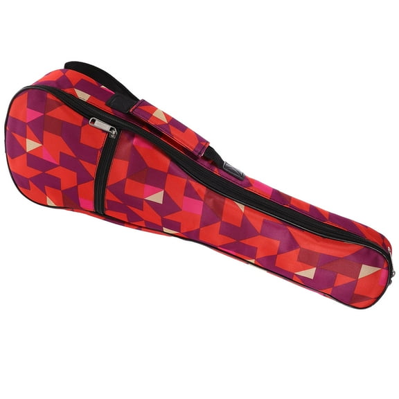 KAKOWELY 1Pack Rectangular Waterproof Ukulele Case for Travel and Home Use in Red Color