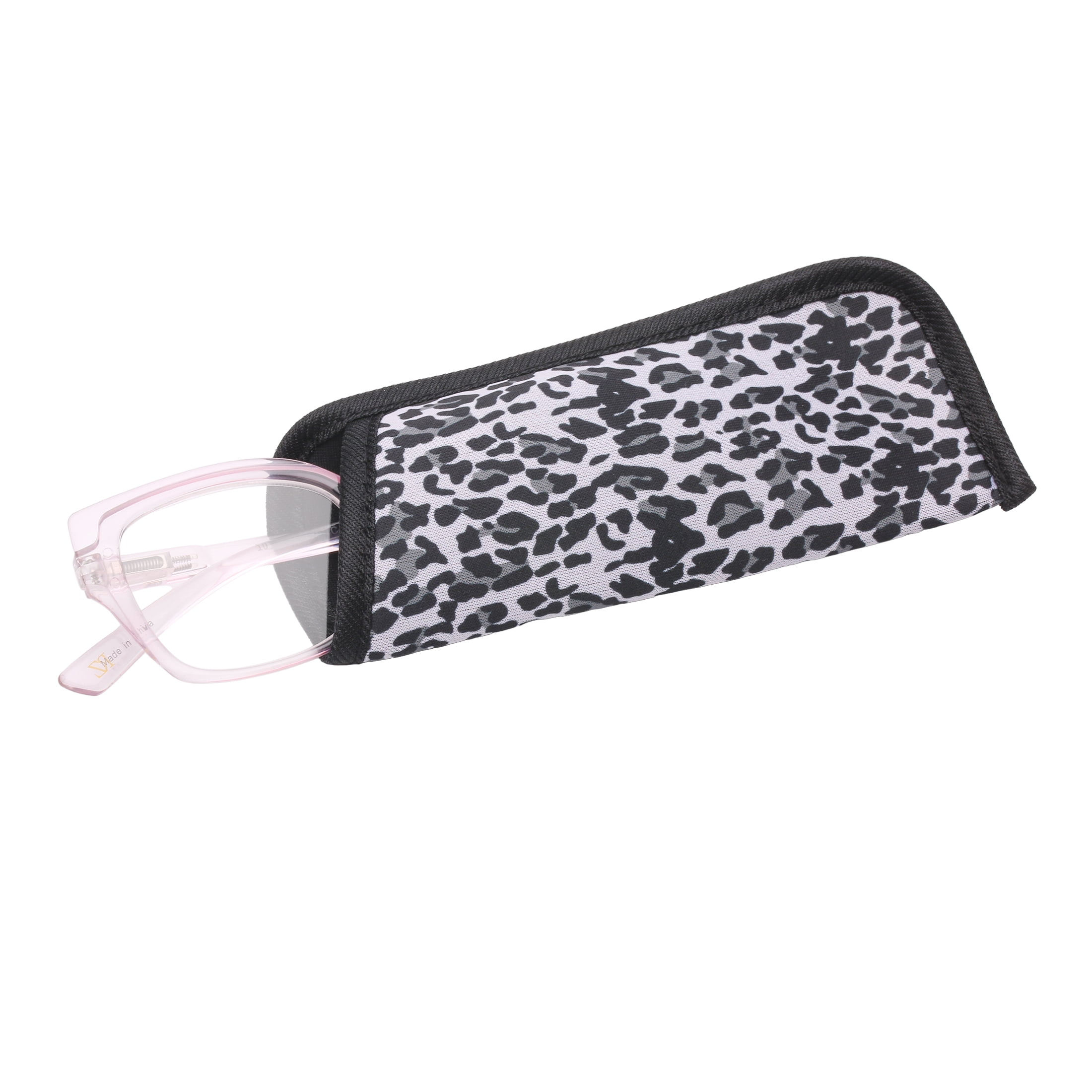 Rz by Rachel Zoe Womens Cateye Reading Glasses with Case, Lavender Crystal/Black, Calliope +1.75