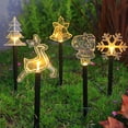 thumbnail image 4 of CXYYY Solar LED Christmas Tree Ground Stake Lights Snowflake Outdoor Yard Park Star Decorative Lights, 4 of 4