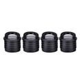 thumbnail image 1 of Juego de 4 tapones de drenaje para canoas, kayaks y barcos: tapones de drenaje universales negros para barcos, 1 of 8