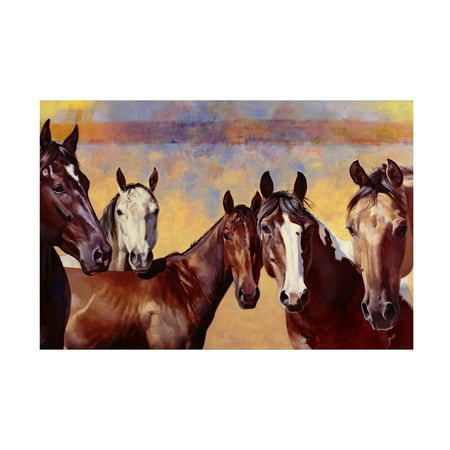 Trademark Fine Art Julie T. Chapman The Boys Horses Canvas Wall Art - 12x19
