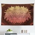 thumbnail image 1 of Safari Tapestry, Zodiac Lion Baroque Motifs on Grunge Aged Background Pride Sign Astrology Theme, Fabric Wall Hanging Decor for Bedroom Living Room Dorm, 2 Sizes, Yellow Orange, by Ambesonne, 1 of 1