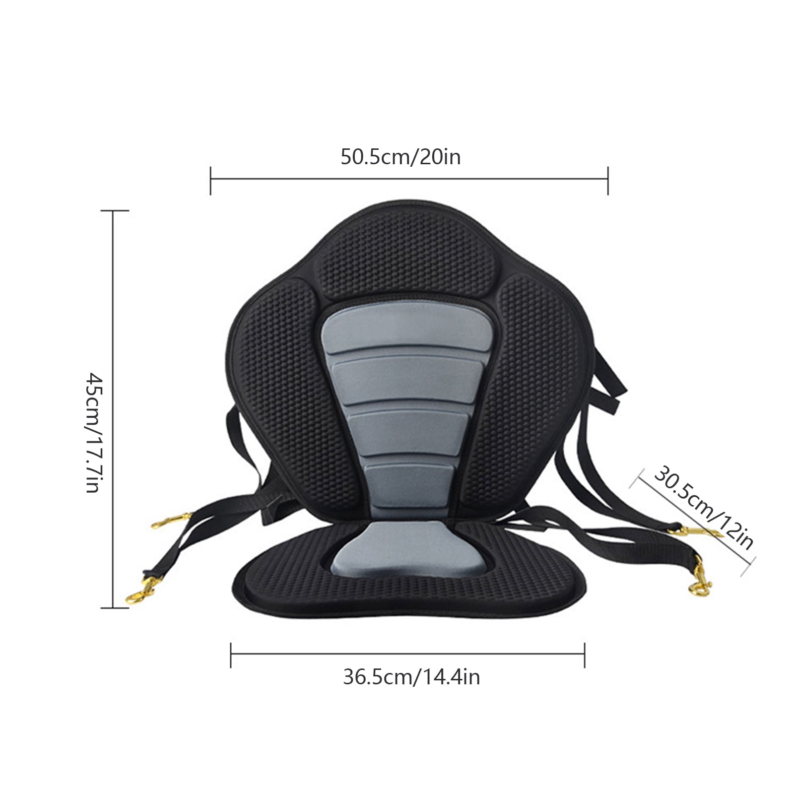 Yoetaun Padded Inside Kayak for Seat with Back Support for Sit on, Inflatable Stand Up Paddle Board, Fishing Boat Detachable for Black