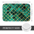 thumbnail image 2 of Rateoe Green Mosaic Glass Pattern Flannel Door Mat Indoor Outdoor Entrance, Waterproof All-Weather Doormat,Fade Resistant, Low Profile Entryway Mat 16x24in, 2 of 7
