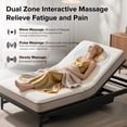 thumbnail image 3 of HSUNNS Adjustable Bed Frame Twin XL with Massage, Electric Bed Base with Wireless Remote, Head & Foot Incline, USB Type-A & Type-C Ports, LED Night Light, Quiet Motor, Adjustable Legs, Easy Assembly, 3 of 11