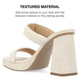 thumbnail image 3 of Journee Collection Womens Jaell Multi Strap Covered Block Heel Platform Sandals, 3 of 6