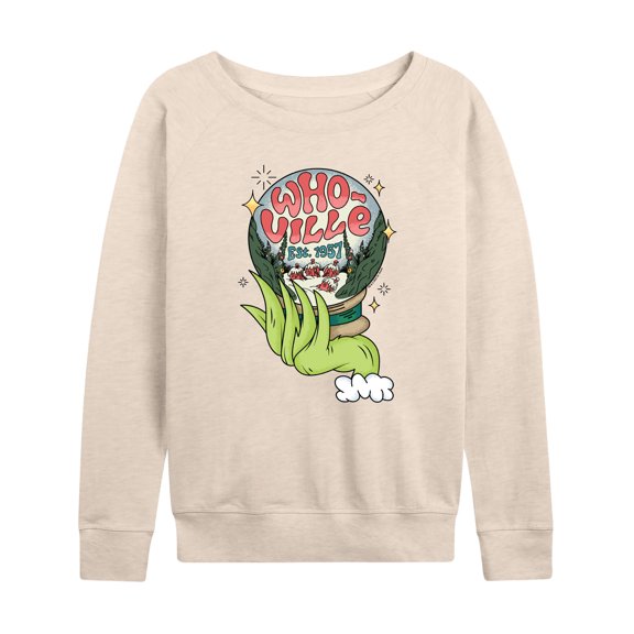 The Grinch - Whoville Globe - Women's French Terry Long Sleeve Pullover
