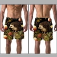 thumbnail image 3 of luoweisi Men's Beach Shorts Quick Dry Swim Trunks with Mesh Lining Hedgehog 2XL, 3 of 5
