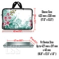 thumbnail image 3 of LSS 17-17.3 inch Neoprene Laptop Sleeve Bag Carrying Case with Handle and Adjustable Shoulder Strap - Pink Flower Floral, 3 of 3