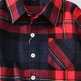 thumbnail image 4 of Hicidod Boys Girls Flannel Plaid Shirt Jacket Long Sleeve Button Down Lapel Shacket Pocketed Shirts Regular Fit Casual Fall Coat, 4 of 6