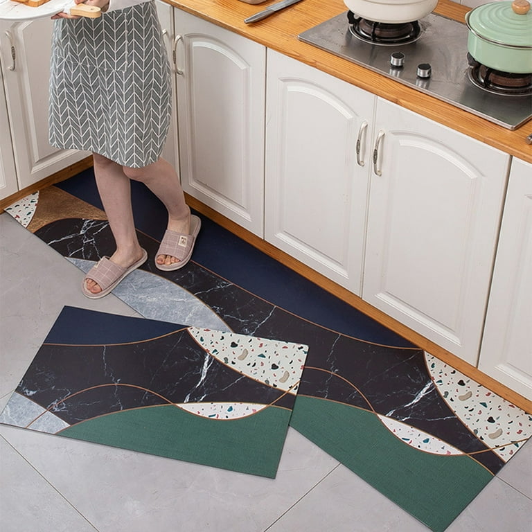 2Pcs Kitchen Mats, Cushioned Kitchen Rugs Non-Slip Floor Mats, Anti-Fatigue  and Comfort Rug for Kitchen, Floor, Home 