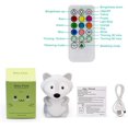 thumbnail image 5 of Luz Nocturna Para Dormitorio Infantil, Luz Nocturna De Zorro Multicolor Con Control Remoto Y Atenuación Táctil, Luz Nocturna Led Recargable Con 9 Colores, 5 of 5