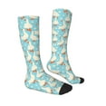 thumbnail image 3 of Balery White Geese And Flower Fun Novelty Socks Men'S Women'S Crew Socks Funny Crazy Novelty Socks Quirky And Cool Socks, 3 of 9