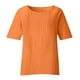 thumbnail image 4 of mfyjkho Tops Para Mujer, Blusa Holgada De Cuello Redondo De Color Liso Para Mujer, Camisa Informal De Media Manga Para El Trabajo, Túnica Tops Y Blusas Para Mujer S, 4 of 4