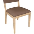 thumbnail image 5 of Bowery Hill Contemporary Brown Vegan Leather Dining Side Chair (Set of 2), 5 of 10