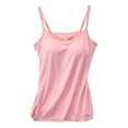 thumbnail image 1 of Camiseta sin mangas para mujer con sujetador incorporado, tirantes finos y acolchado., 1 of 5