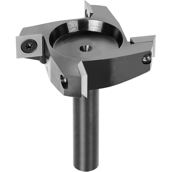 RVKXHD Spoilboard Surfacing Router Bit, 1/2 inch Shank 2.5 inch Diameter, 4-Wings Planing bit for Wood Slab Flattening