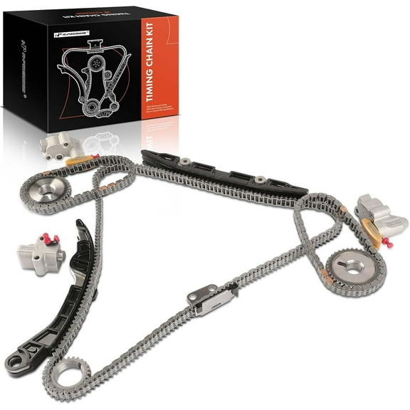 A-Premium 12PCS Engine Timing Chain Kit W/Sprocket & Tensioner & Guide Compatible with Nissan & Infiniti - Altima 2007-2014, Murano 2009-2013, Pathfinder 2013-2014, Quest, QX60, JX35 - V6 3.5L