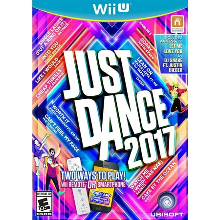 Just Dance 2017  Ubisoft  Nintendo Wii U  887256023041 Gather your friends and family: the newest installment of the world s most popular dance game is here! Bust a move and get down with the hottest songs of the year  including new and classic tracks like Into You by Ariana Grande  Watch Me (Whip/ Nae Nae) by Silentó  Cheap Thrills by Sia Ft. Sean Paul  Lean On by Major Lazer Ft. MØ & DJ Snake  Can t Feel My Face by The Weeknd  Sorry by Justin Bieber  and many more! Your favorite game modes are back  so you can play with friends  connect with people around the world  and have fun working out. So whether you love pop music  want to cut a rug in style  or want to enjoy a great game for families  you have to get Just Dance 2017. *Accessible only to Uplay account holders. High-speed Internet access and valid Uplay account required to access online features or unlock exclusive content. You must be at least 13 to create a Uplay account. Ubisoft may cancel access to any specific online features upon 30-day prior notice on Just-Dance.ubisoft.com.