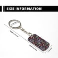 thumbnail image 4 of Goofa Snakes And Snake Fruit Printed Rectangular Metal Keychain Bag Charm Floral Charm for Purse Keys Metal Keyring Gift for Women Accessories, 4 of 7