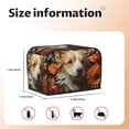 thumbnail image 5 of Kdxio Vintage Colorful Flower Puppy Print Toaster Cover Bread Machine Cover Fits for Most Standard 2 Slice Toasters,Keep Toaster Free From Dust And Fingerprint Oven Dustproof Cover, 5 of 7