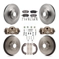 thumbnail image 1 of Transit Auto Front Rear Disc Brake Rotors Ceramic Pads and Drum Kit (9Pc) for Car Subaru Forester Impreza K8T-102716, 1 of 11