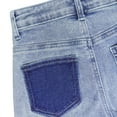 thumbnail image 3 of KIDSCOOL SPACE Big Girls Jeans Shorts,Rolled Cuff Hem Simple Design Cute Summer Denim Pants,Blue,9-10 Years, 3 of 5