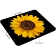thumbnail image 2 of Sunflower Mouse Pad, Blossom Black and Yellow Customized Premium-Textured Mouse Mat,Washable Mousepads with Lycra Cloth, Non-Slip Rubber Base Small Mousepad, 9.5×7.9×0.12 inches, 2 of 6