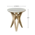 thumbnail image 5 of Uttermost Marnie 22" Round Wood and Stone Accent Table in Oatmeal Wash, 5 of 5