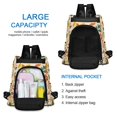 thumbnail image 6 of FORMRS Women's Travel Backpack Purse Anti-Theft Hidden Pockets Casual Shoulder Bag, Beige Retro Leaves, 6 of 7