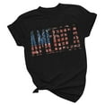 thumbnail image 4 of Pimfylm Plus Size USA Flag Shirt for Women 4th of July American Flag Print Tee Tops Short Sleeve Patriotic T-Shirt Blouse(BK6,L), 4 of 4