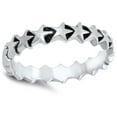 thumbnail image 4 of Eternity Star Ring .925 Sterling Silver Band Jewelry Female Male Unisex Size 8, 4 of 4