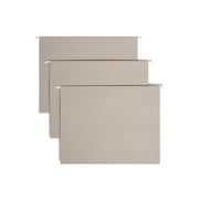 Smead 64063 Hanging File Folders, 1/5 Tab, 11 Point Stock, Letter, Gray, 25/Box