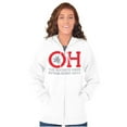 thumbnail image 3 of Ohio Leaf it to Us Funny OH Local Unisex Fleece Graphic Zip Up Hoodie Brisco Brands 2X, 3 of 5