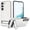 White, variant on for Samsung Galaxy S23 Plus PU Leather Back Case, Built-in Invisible Stand [Compatible with Magsafe] Protective Slim Kickstand Anti-fall Phone Cover Compatible with Samsung Galaxy S23 Plus, Black