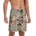 thumbnail image 2 of Kdxio Coffee pots cup Print Mens Sleep Shorts Bottoms Soft Comfy Pajama Wear Pants with Drawstring Pockets, 2 of 5
