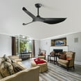 thumbnail image 4 of Sofucor 52 Inch Wood Ceiling Fan with Reverse Airflow Remote Control For Living Room Bedroom Dining Room(No Light), 4 of 12