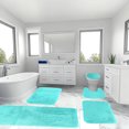 thumbnail image 6 of Dvumao Outdoor Couch Cushions, Mixed Colors Bath Mats 5 Set Bathroom Rugs For 5 Pcs Toilet Mats Universal Soft Comfortable Water Absorption Non-Slip Thick Machine Washable Easy Dry Dark Color, 6 of 7