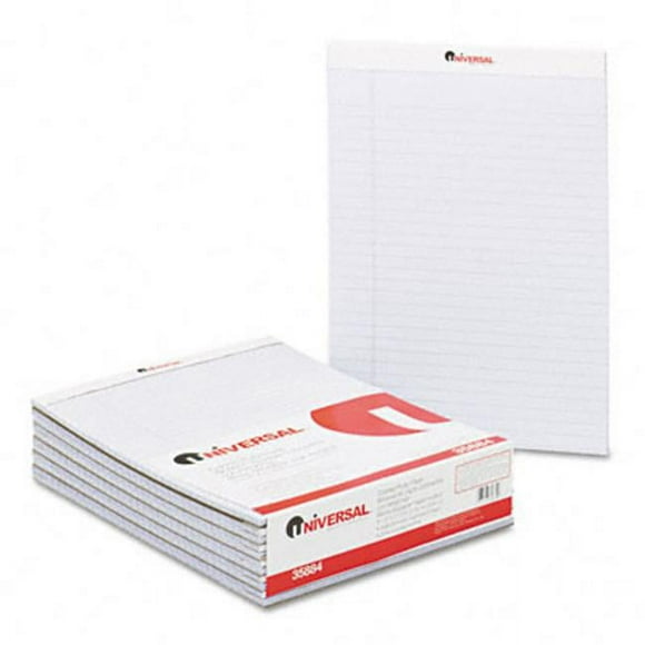 Universal 35884 Blocs-Notes Perforés Colorés Règle Grand Lettre Orchidée Lot de 50 Feuilles de 12