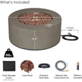 thumbnail image 4 of Real Flame Aegean 36" Round Steel Propane or Natural Gas Fire Pit Table in Mist Gray, 4 of 9